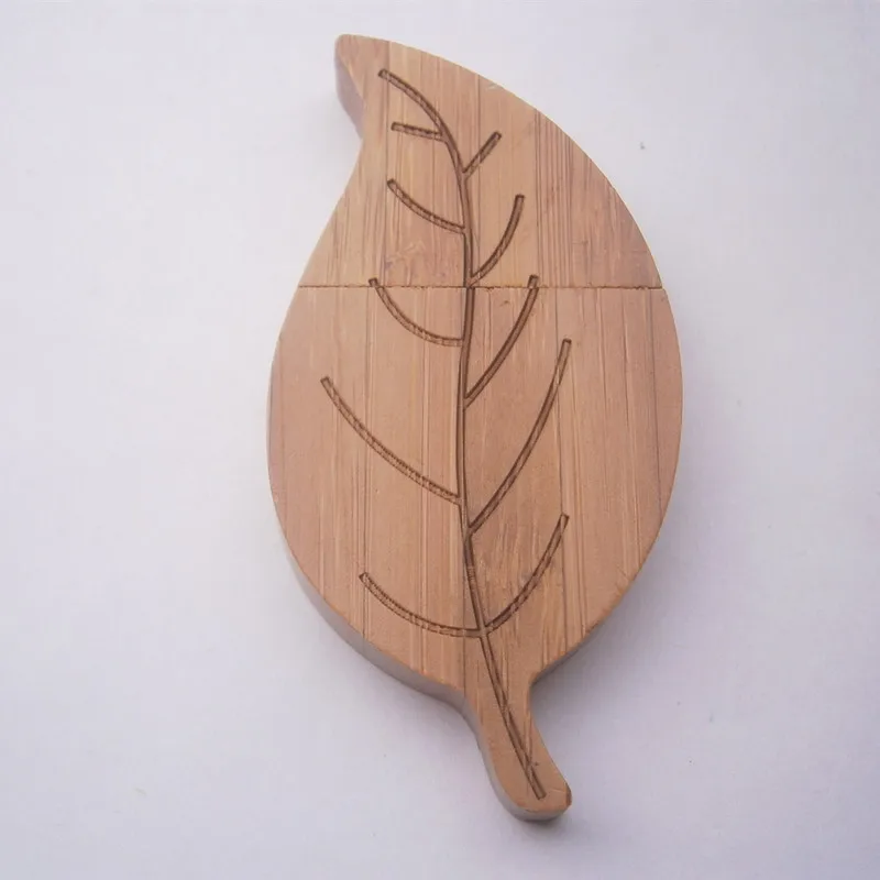 

1gb-128gb Wooden Leaf Usb 2.0 Flash Thumb Drive with wooden box, Wooden colour