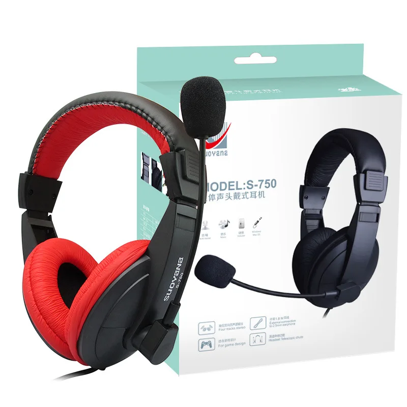 

Explosion proof game computer headset PC wired music gaming earphones Noise Cancelling earphones, Black color