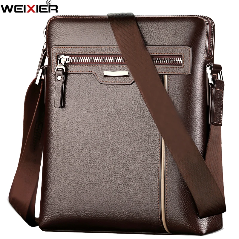 

Weixier Messenger Bag Shoulder Bag men's wallet and small messenger bag men, Black ,brown