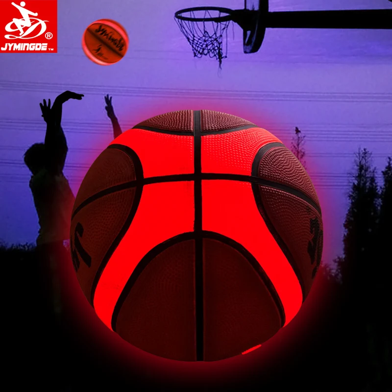 

LED lighted glowing basketballs glow up basketball, Orange