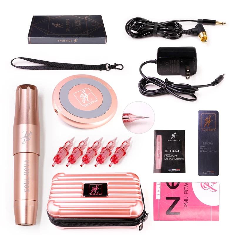 

Eyebrow Rotary Pen Permanent Makeup Full Beginners Set Professional Tattoo Starter PMU Machine Kit