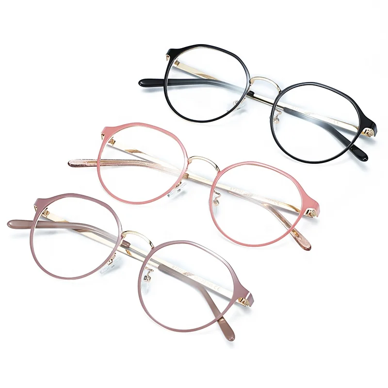 

BT3102 Italian Designer ready stock vintage round women metal optical frames for optical lenses