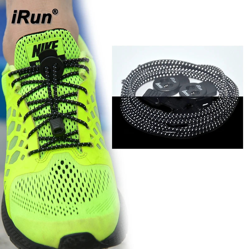 

iRun 2021 New Style Multi Colored Lazy Speed Quick Round Shoelace Reflective Shoe Laces Elastic Shoelaces For Sneakers Running