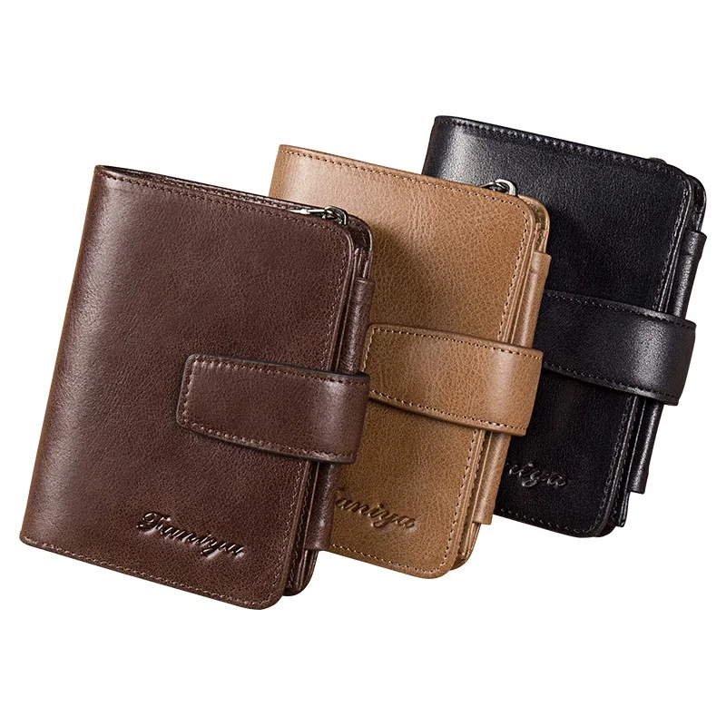 

2021 New Billeteras Monederos Mini Genuine Leather Wallets Men