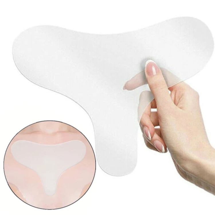 

Super Sticky Silicone Anti Wrinkle Chest Pads, Clear or customized colors