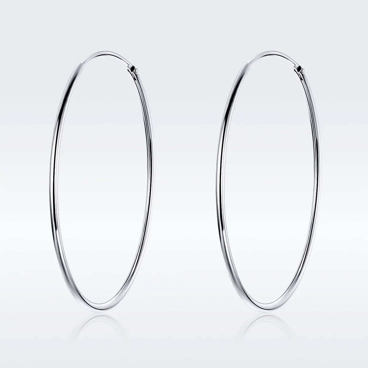 

Simple Big Circle Earrings for Women Silver Hoop Dangle Earrings Jewelry