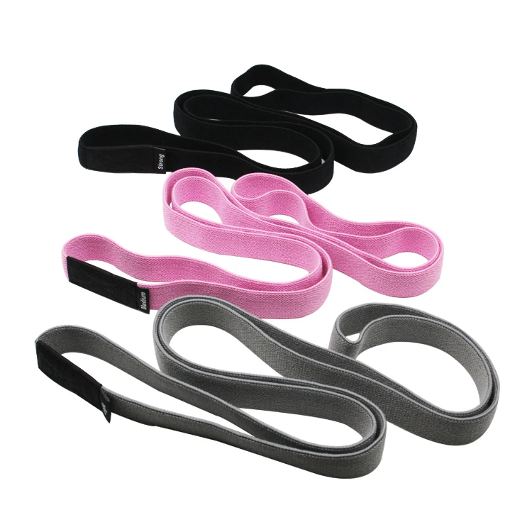 

Exercise Leg Custom Logo Polyester Long Loop Latex Resistance Long Hip Band, Pink,purple,gray