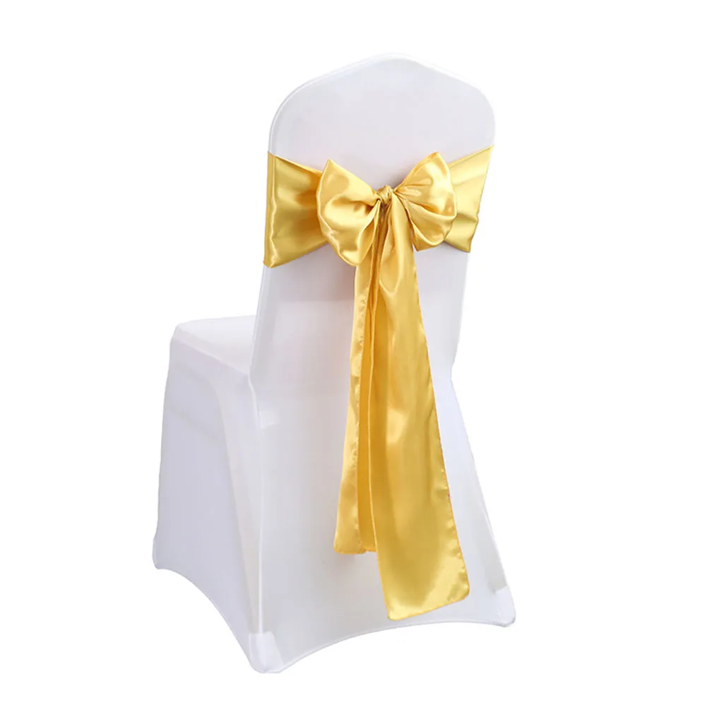 

satin chair sashes bows banquet party hotel decoration Wedding Fashion chair bows