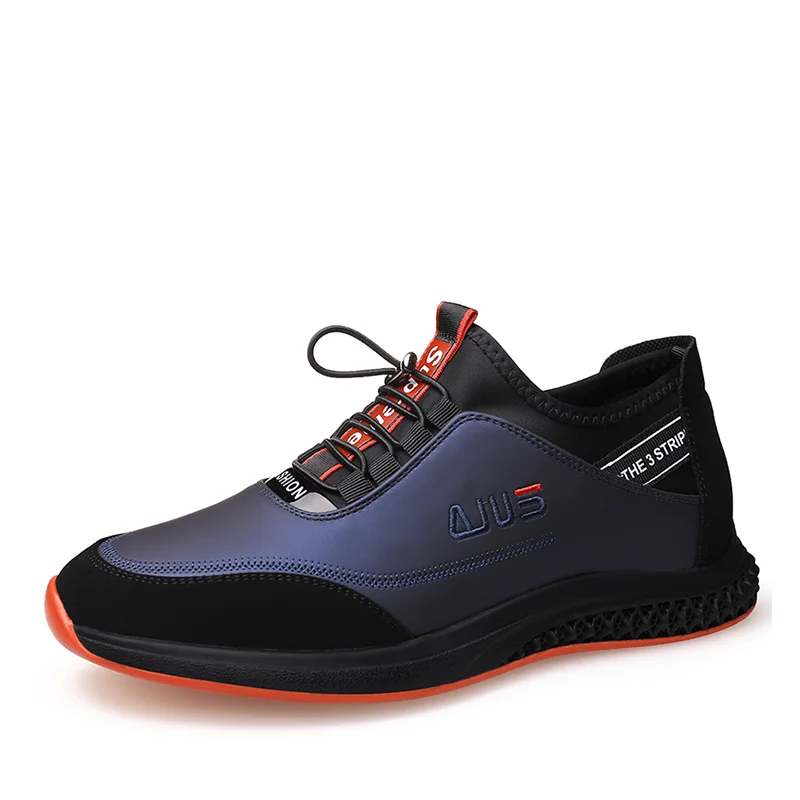 

Spring And Summer Height-increasing Men's Casual Leather Shoes Hollow Running Sports All-match Trendy Shoes