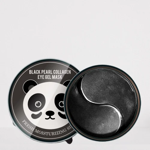 

Custom Korean Eye Mask Black Pearl Collagen Crystal Dark Circle Under Gel Patch Organic Anti puff