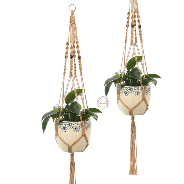 

macrame plant hanger rope pot hanging holder macrame hanging plant holder boho decor, Different colors