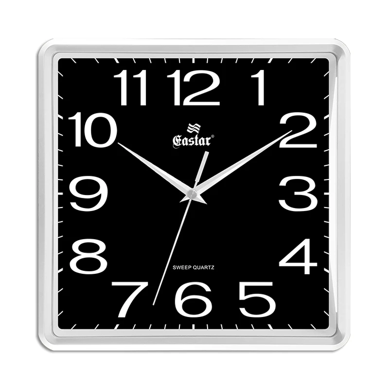 Factory wholesale fashion business gift promotion square plastic digital quartz wall clock