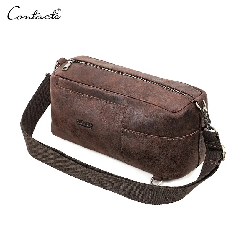 

luxury Hand Bags Men Shoulder Genuine Vintage Italian Leather Travel Male Crossbody Bag, Customized color