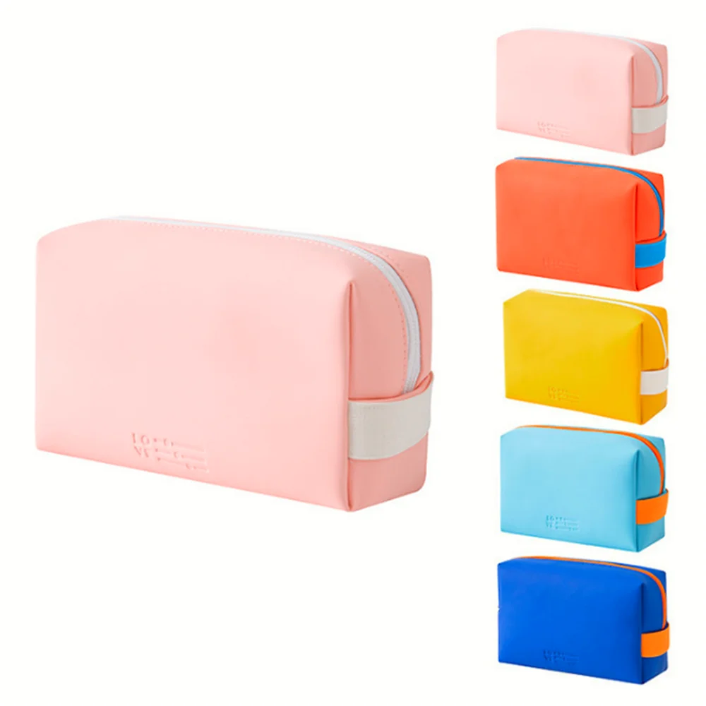 

New Trend Mini Lightweight PU Female Ins Style S-NA Multi-Function Solid Cosmetic Bags For Travel, Can customize