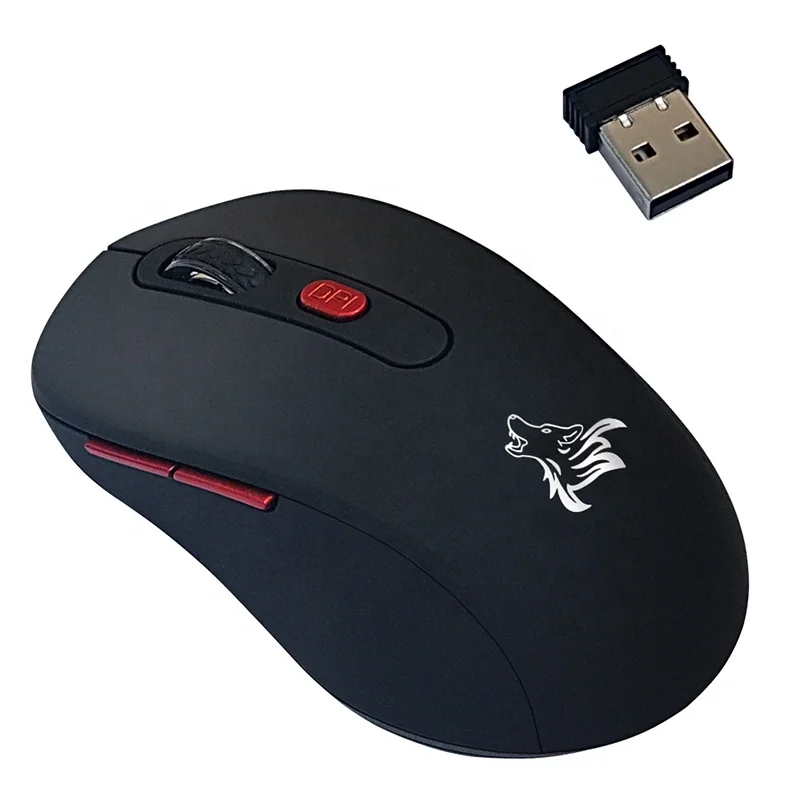 

2.4G Wireless Mouse Computer Accessories OEM Customized Buttons Gaming Mouse with Wireless Mouse Receiver, Black, dark blue, gray, burgundy, pink, light blue