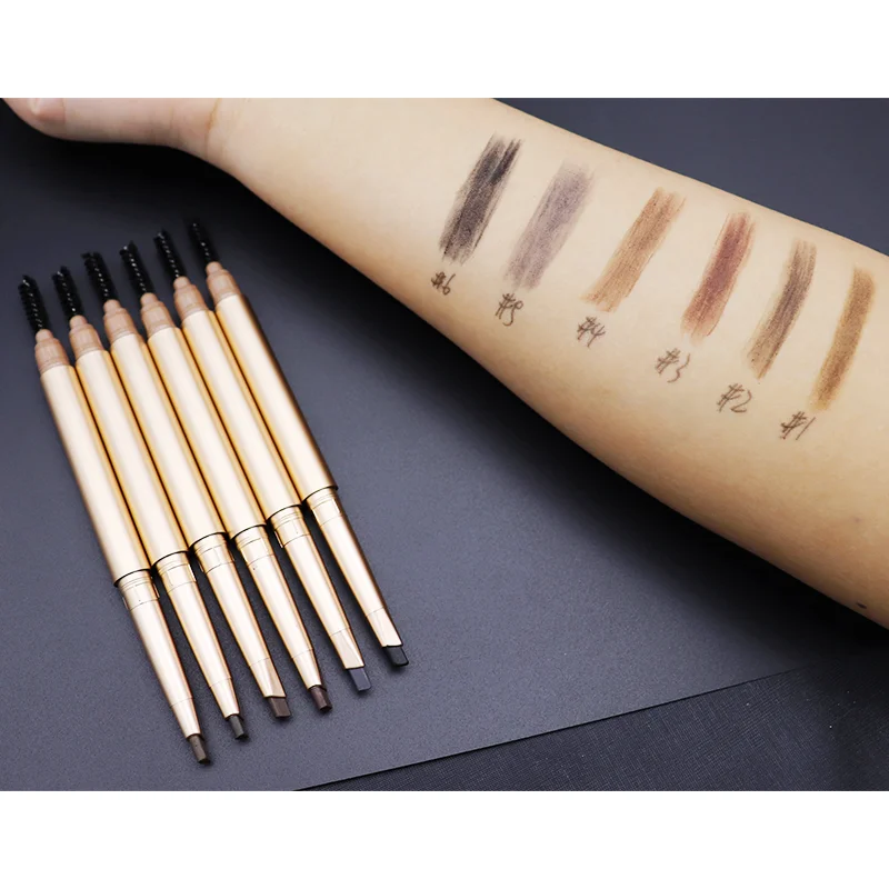 

Dual-ended Waterproof Vegan Eye Brow Pen Eyebrow Makeup Pencil With Brush