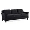 Upholstery Microfiber sofa fabric and wooden frame fabric sofa set, couch living room sofa, black sofa set 7 seater