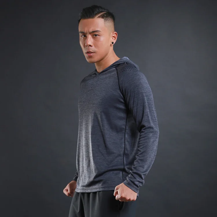 

Customized Design Autumn Winter Breathable Fitness Training Sports Long Sleeve T Shirt, As picture