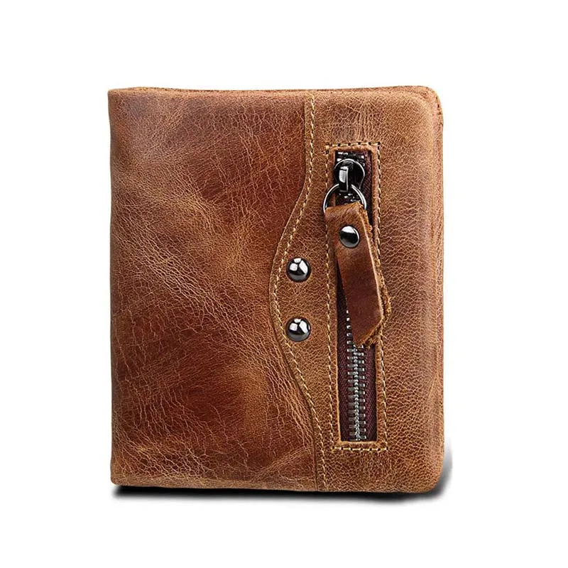 

Vintage PU Leather Mens Wallet Man Cowhide Cover Coin Purse Small Male Credit&ID Multifunctional Mens Portomonee