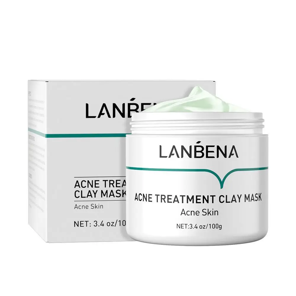 

LANBENA 100g Acne Treatment Acne Skin Deep Cleansing Clay Mask Remove Chronic Acnes Grease Oil Control Firming Face Cream