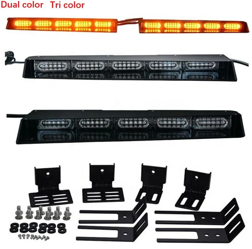 

Free Shipping Tir Color car flash strobe light tri color visor light tri color interior mount led visor strobe lightbar lightbar