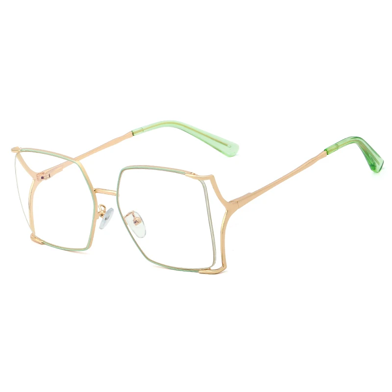 

SHINELOT 2020 Newest Trendy Personality Metal Optical Frames Anti Blue Light Glasses Spring Hinge Eyeglasses For Women And Men