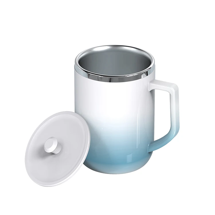 

Hot Amazon Peeling Gift Thermoelectric Ceramic Automatic Mixing Cup Stainless Steel Magnetic Coffee Cup Mug Without Charging