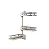 Factory price Multifunctional Stainless Steel Wall Corner Shelf Kitchen Three Tier Rotating Spice Rack Storage
