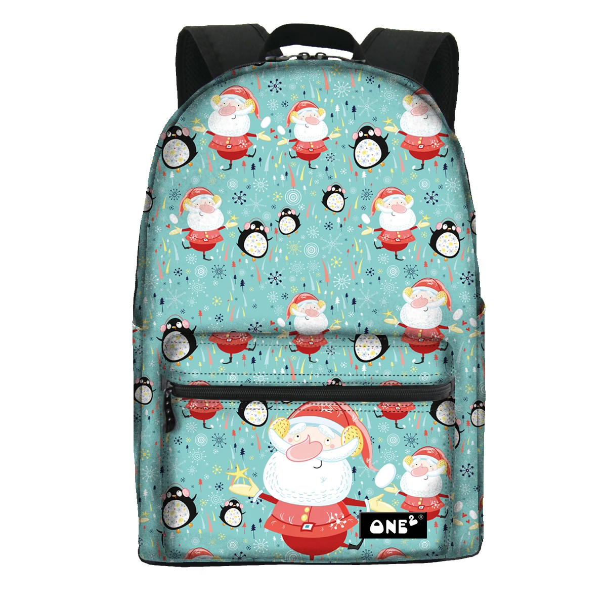 

Sac a dos multicolore christmas print lightweight eco friendly shoulder strap adjustable backpack school new fashion trends, Customized