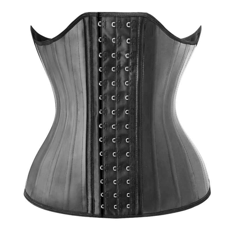 

OEM/ODM Service Latex Detachable Mocha Waist Trainer 25 Steel Bone Corset, Black