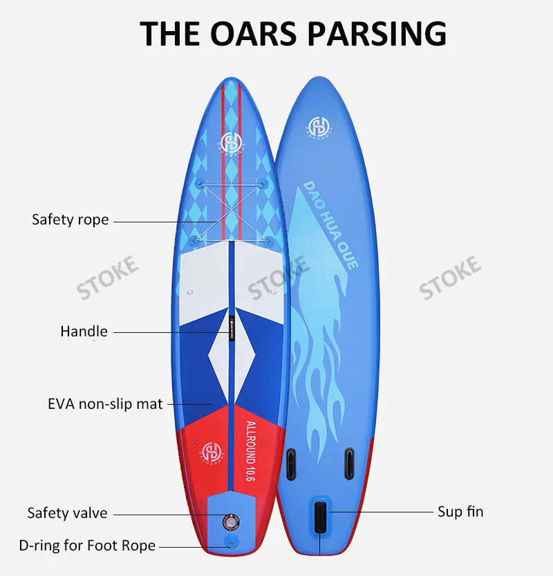 

Guangzhou STOKE 320x81x15cm, 10'6''x32''x6'' Paddle Boards Inflatable Stand Up Paddle Board 10 ft