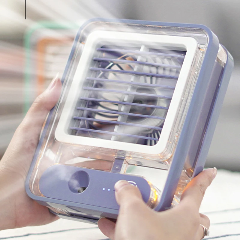 

Portable USB charging Mini Desk cooling Fan with Humidifying Water Nano Spray Fans