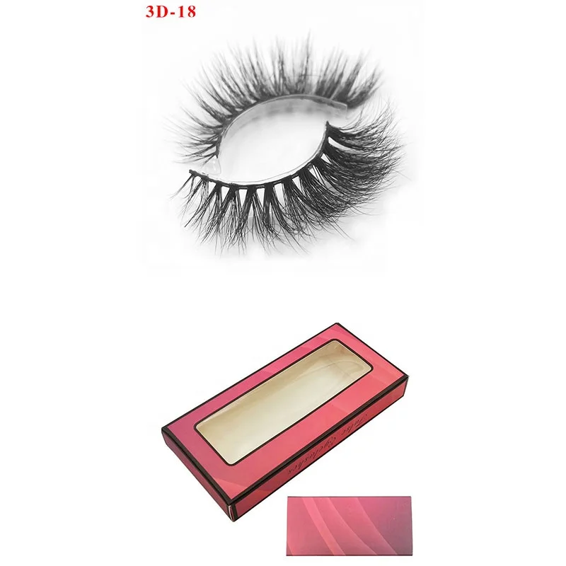 

Y 3D-18 ready to ship Siberia real mink eyelashes 3d 15 mm full strip lashes with colorful cardboard lash box, Natural black lashes