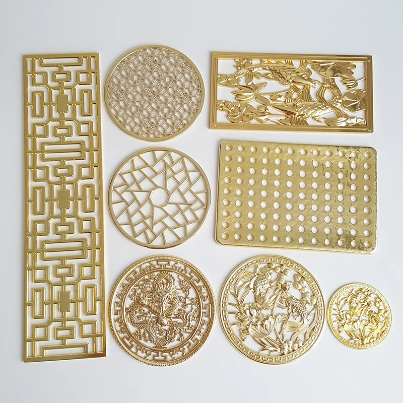 

Wholesale Price Golden Eco-friendly Metal Coaster Tea Tray/Tea Table Drainage Decoration Accessories, Gold