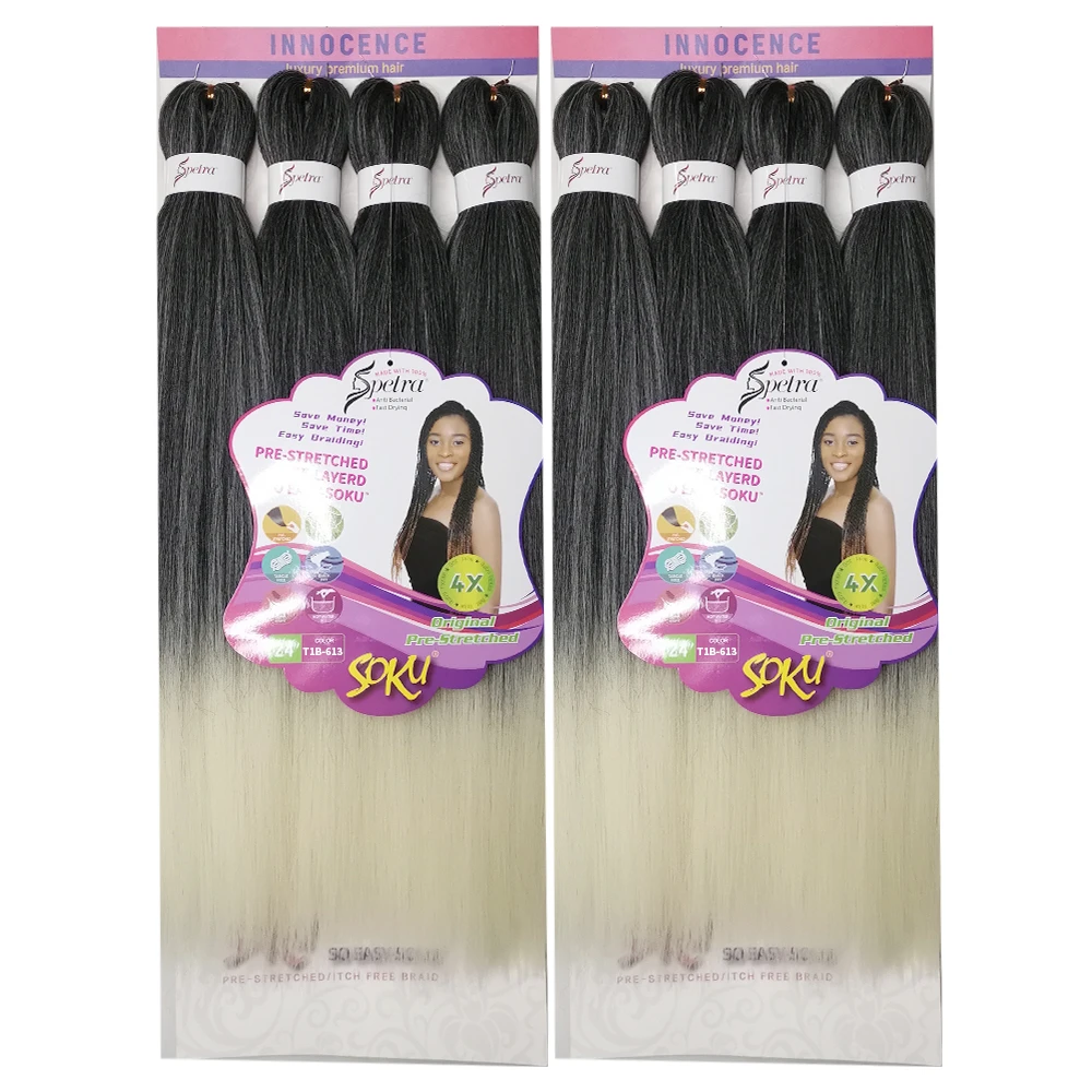 

2020 X-TRESS hair black bundle yaki braids EZ braid pre-stretched black blonde t1b-613 hair for black women synthetic braid hair