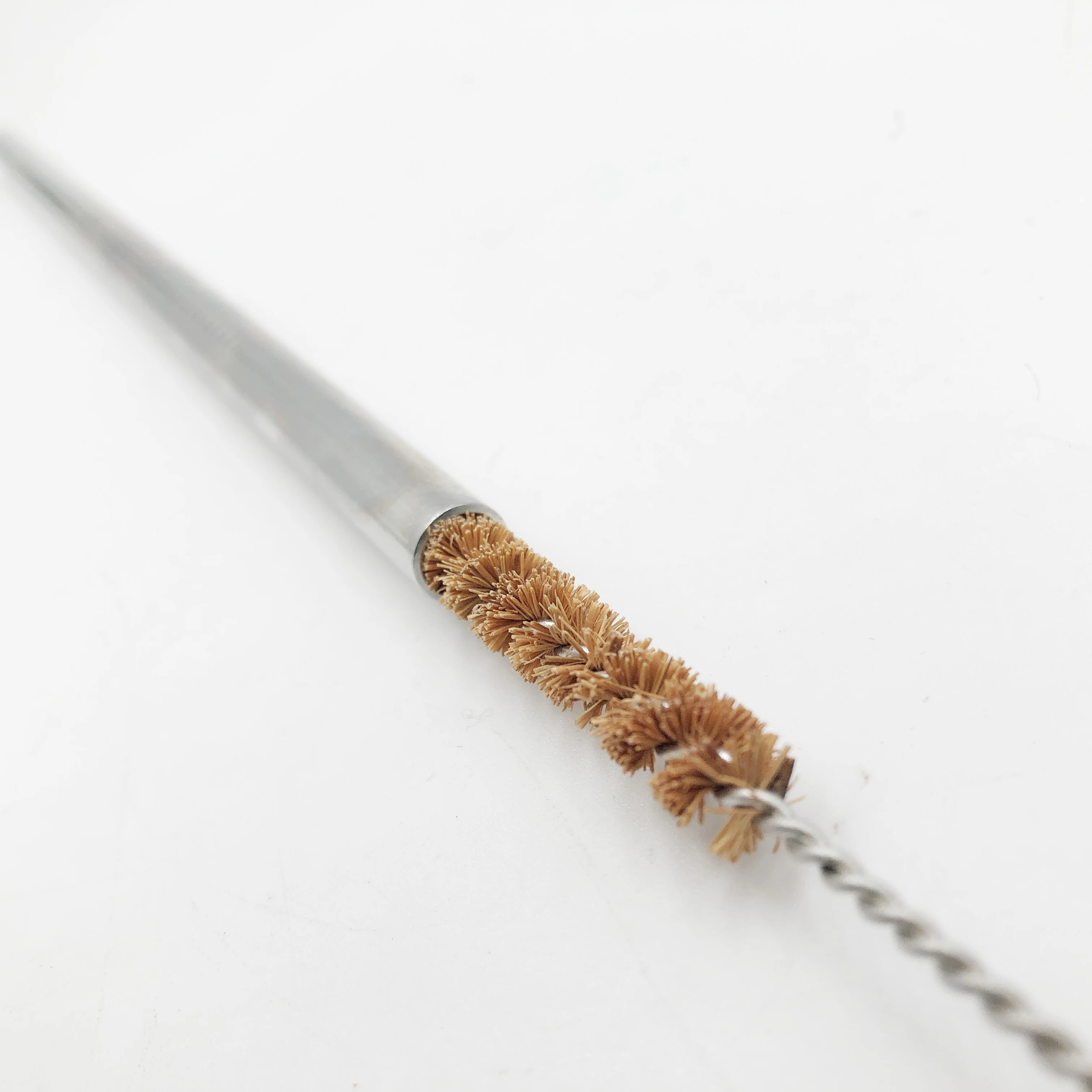 

Eco Friendly Sisal Coconut reusable Metal Straw Cleaner Brush, Silver/ beige