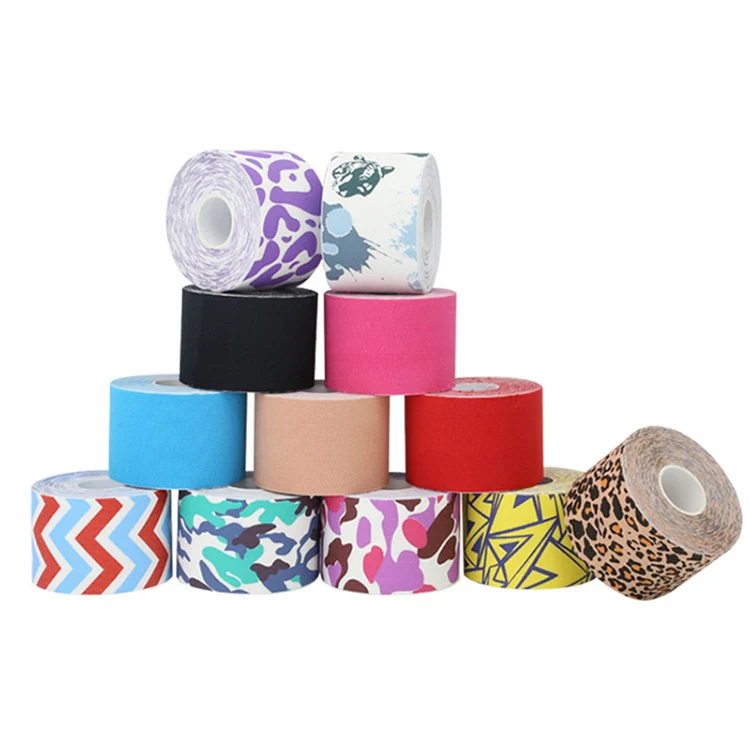 

New Product OEM Accepted Medical Waterproof Cotton Elastic Athletic Sports Kinesiology Tape Compression Tape, 18 colors available