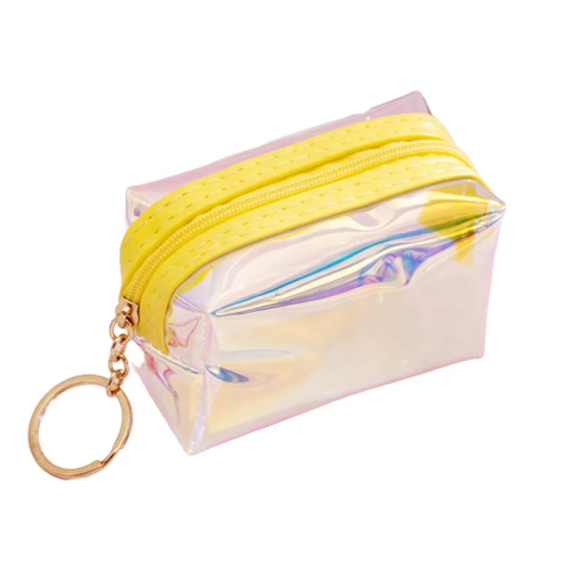 

Promotional Gift Cheap Holographic PVC Money Keys Cards Storage Pouch Purse Coin Bag, 4 colors or customized colors