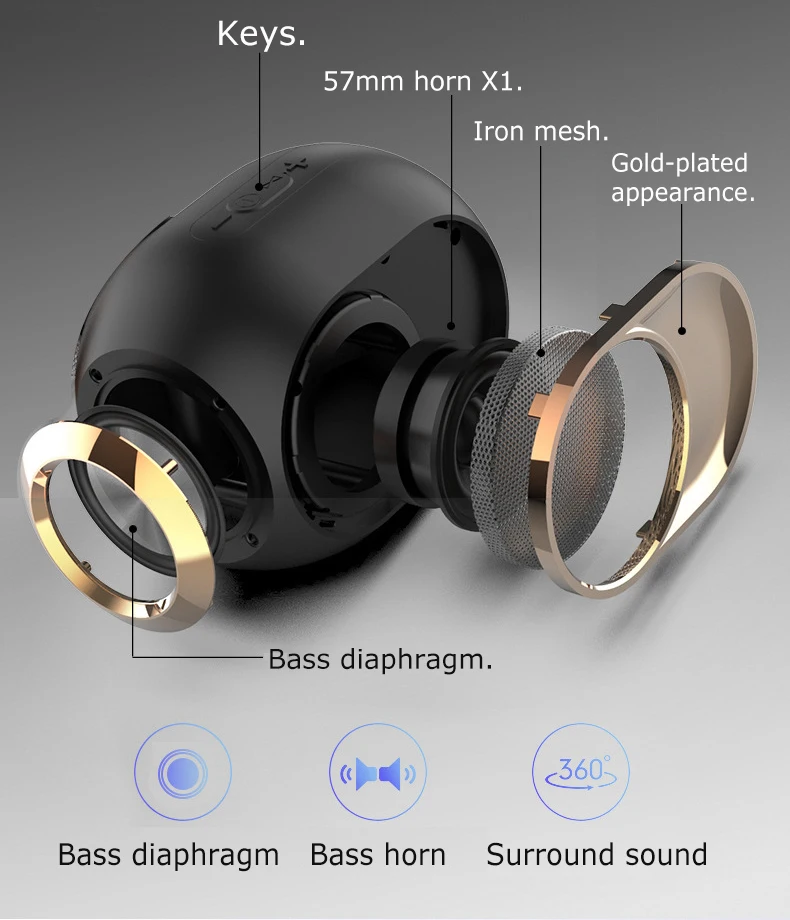 Innoliance X6 Sizes Wireless Golden Egg Speakers for Bluetooth - ANKUX.COM