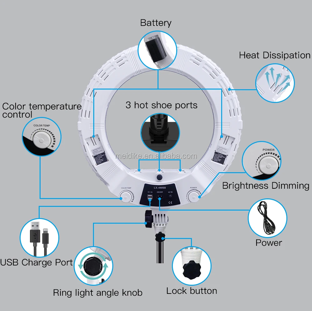 Suppliers Wholesale 18 inch led ring light for phone camera photographic light 18''