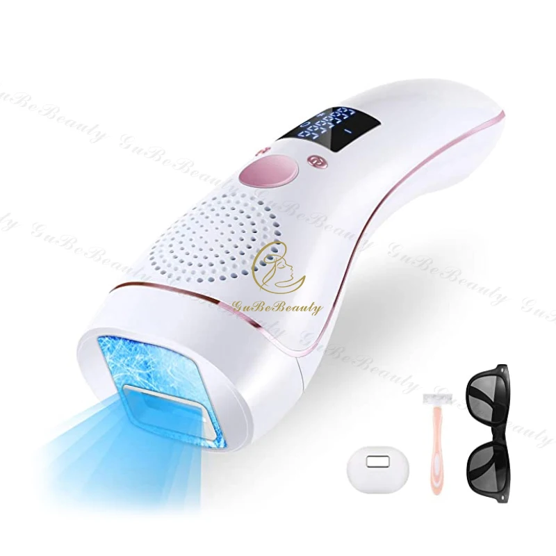 

Gubebeauty hair laser removal laser home PL ice full body depilator epilator laser hair removal ipl device for women homeuse, White