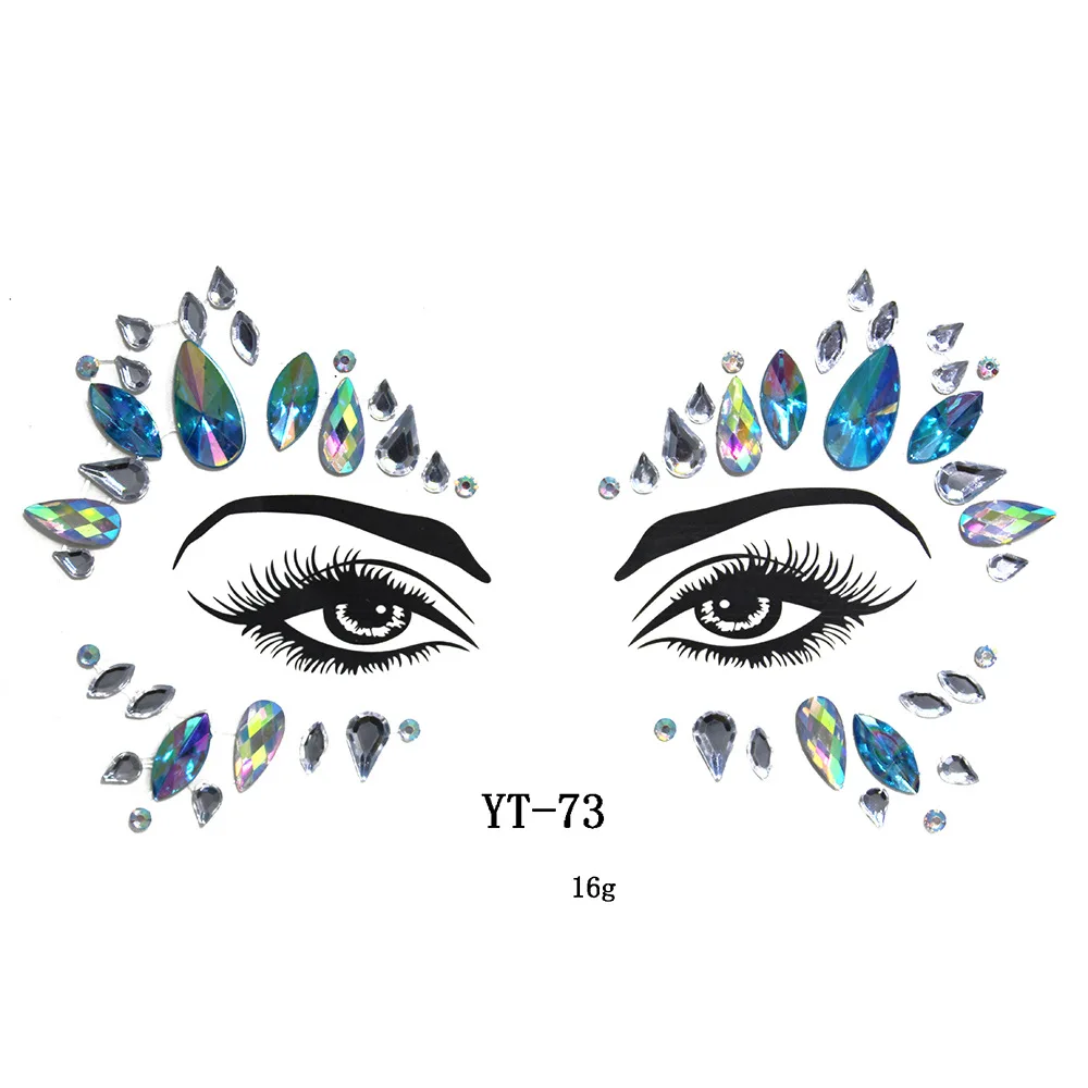 

Professional Manufacturer Quality Popular Face Gem Sticker Stickers Tattoo