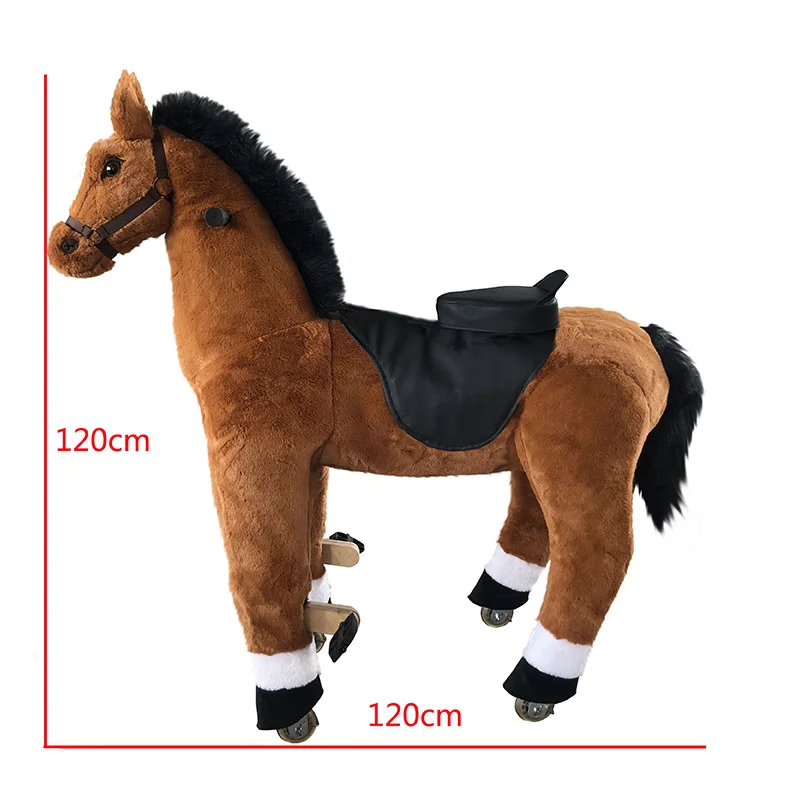 Rocking Horse Toy On Wheels Riding Horse Toy Horse Plush Toy Buy