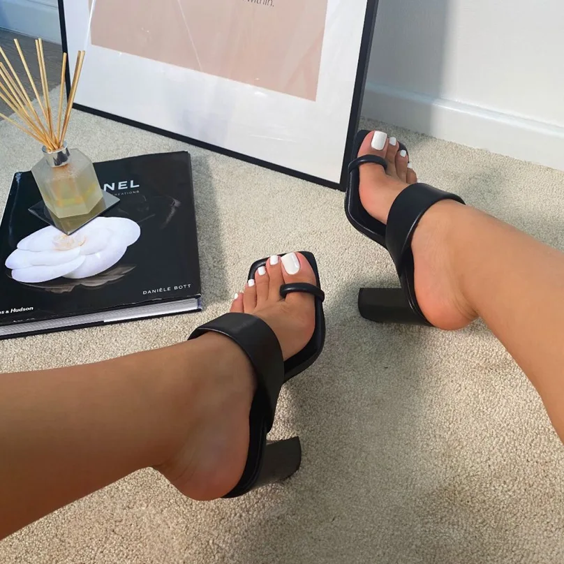 

2020 summer fashion square toe sandals fashion women clear Pu high heels Blue evening women dress heels shoes, White,yellow,black,blue