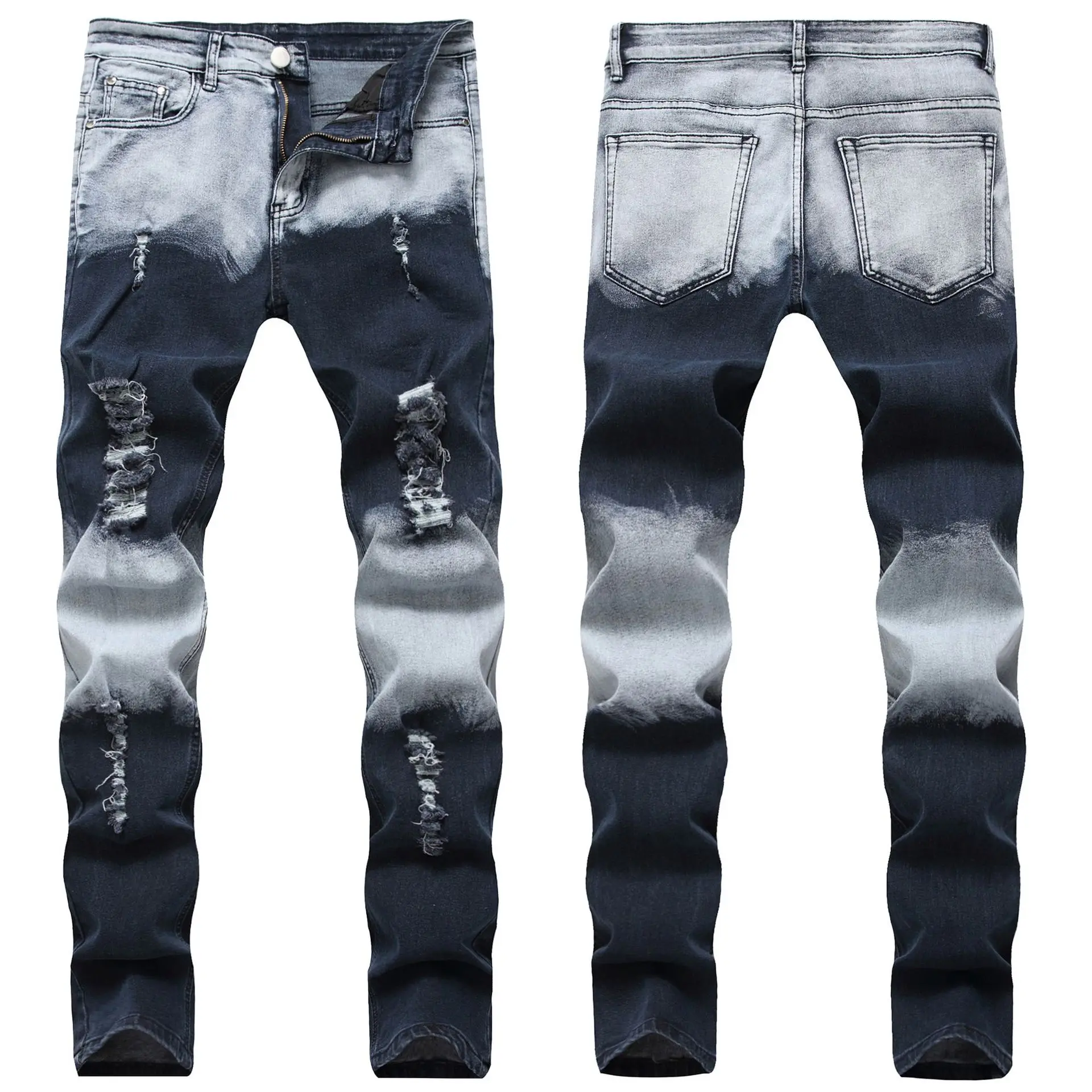 Pantalon Cintura Alta Denim Fabric Material Mens Distressed Jeans - Buy ...
