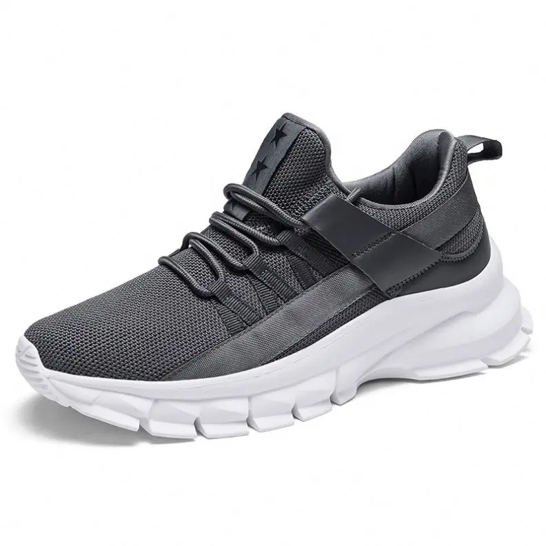 

Men's casual shoes 2021 New design woven upper breathable fashion sneakers running sport women man tenis shoes, Optional