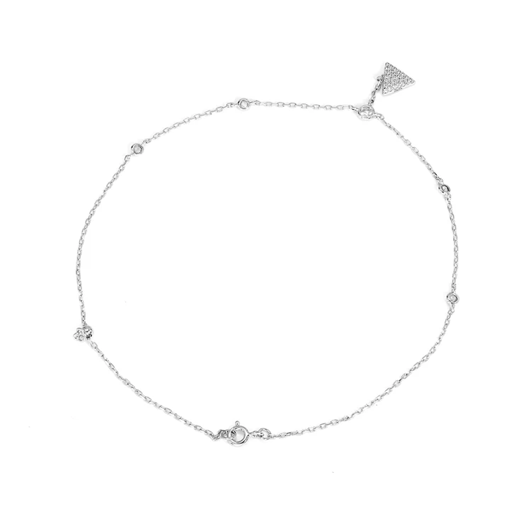 

High quality custom women jewelry silver sterling silver pendant anklet chains