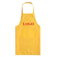 

Yellow Color Best Quality Cotton Polyester Cooking Apron For Promotion