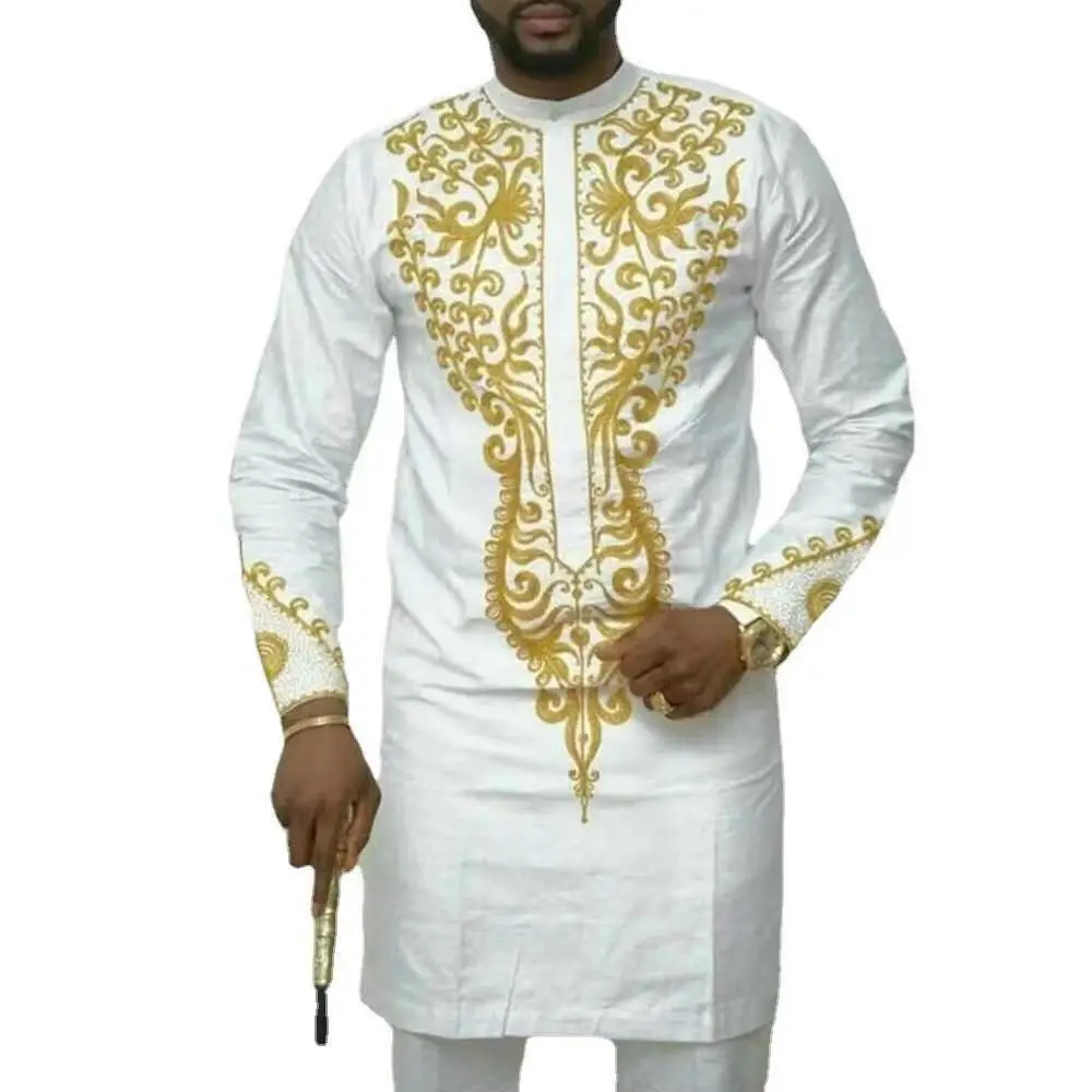 

2024 mens africa clothing casual shirts african dress clothes dashiki robe africaine men's Muslim clothing