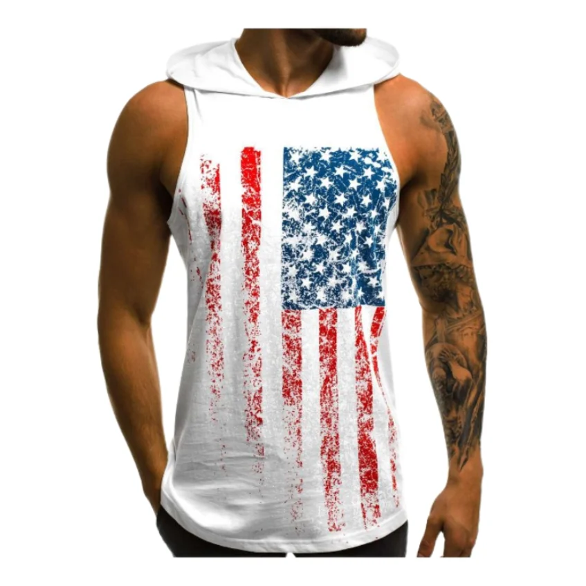 

Wholesale RTS Short Sleeve T Shirt Casual Look Men's 100% Cotton Summer Mens T Shirt With Hood Shirt For Men, Print on white ground